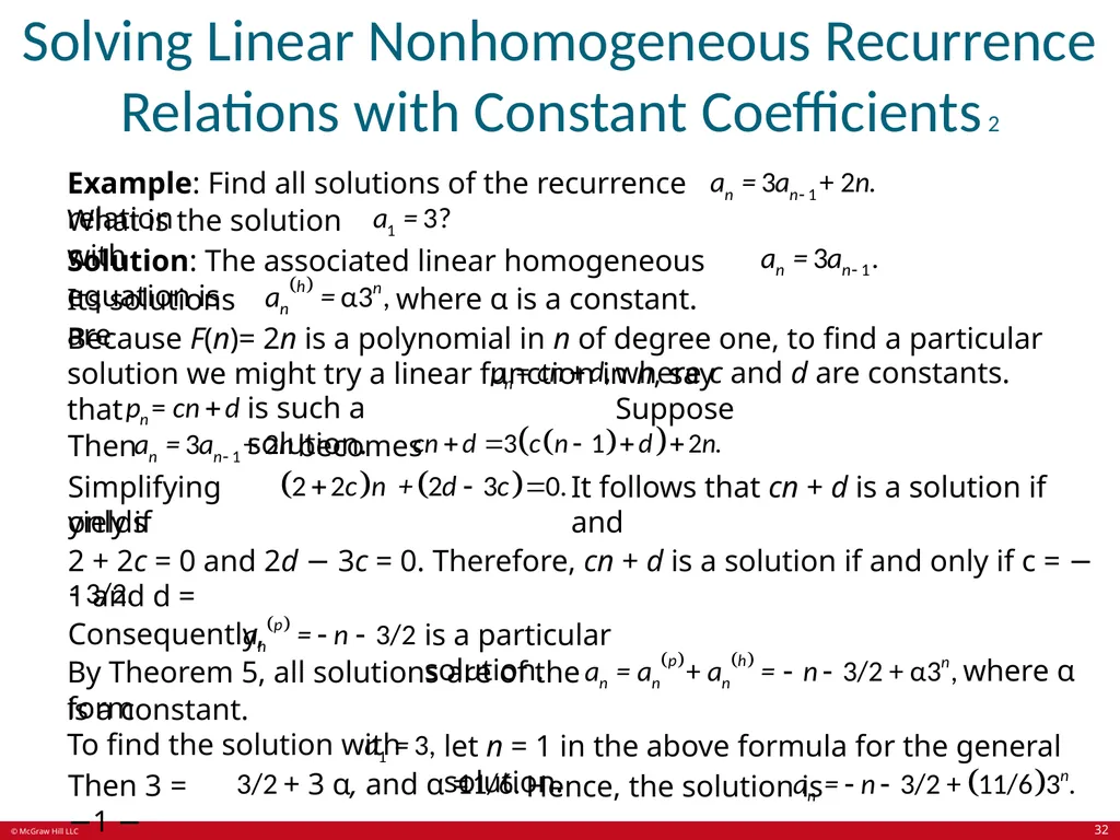 Advanced Counting Techniques Chapter 8 With - slide 32 of 70