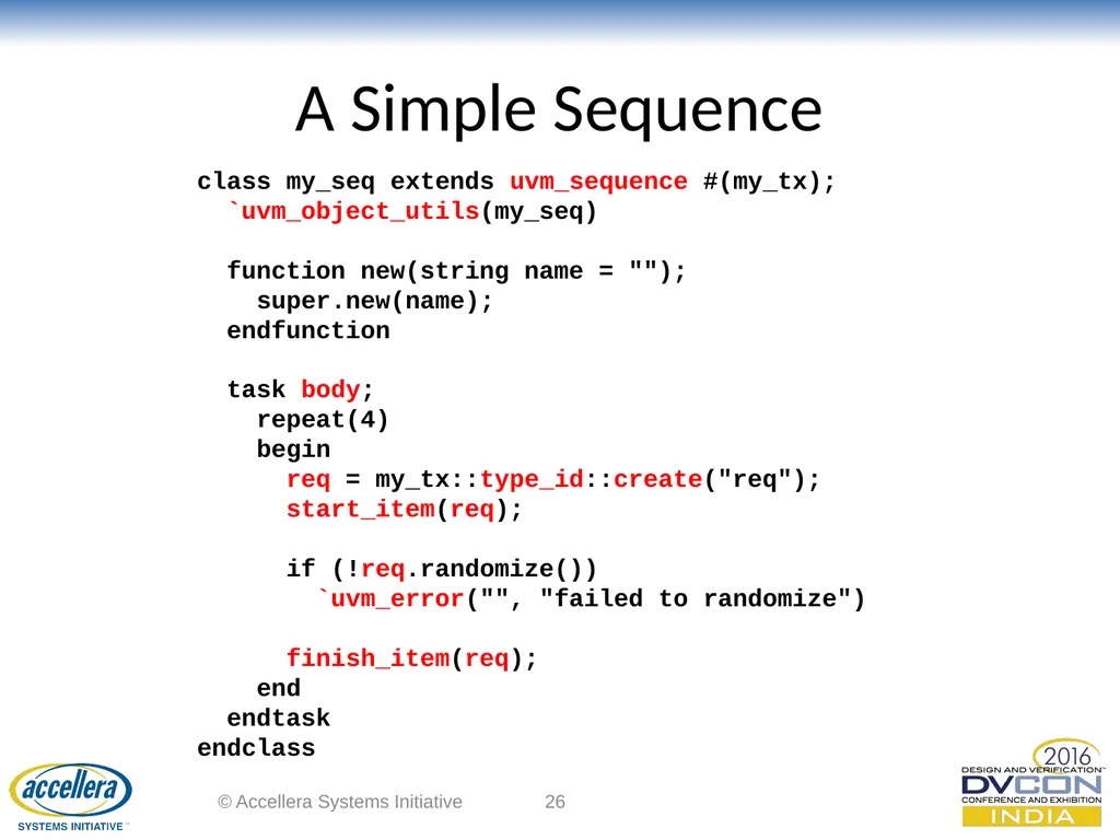 Advanced UVM Coding Techniques Dr David Long, - slide 26 of 47
