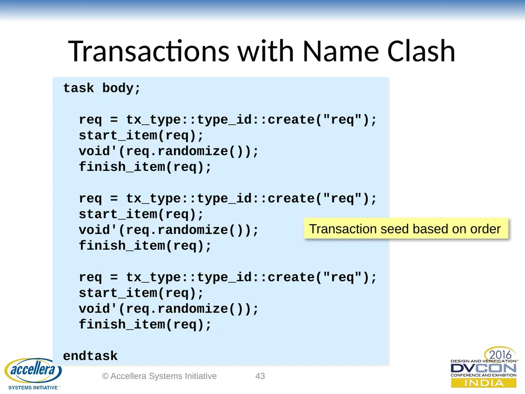Advanced UVM Coding Techniques Dr David Long, - slide 43 of 47