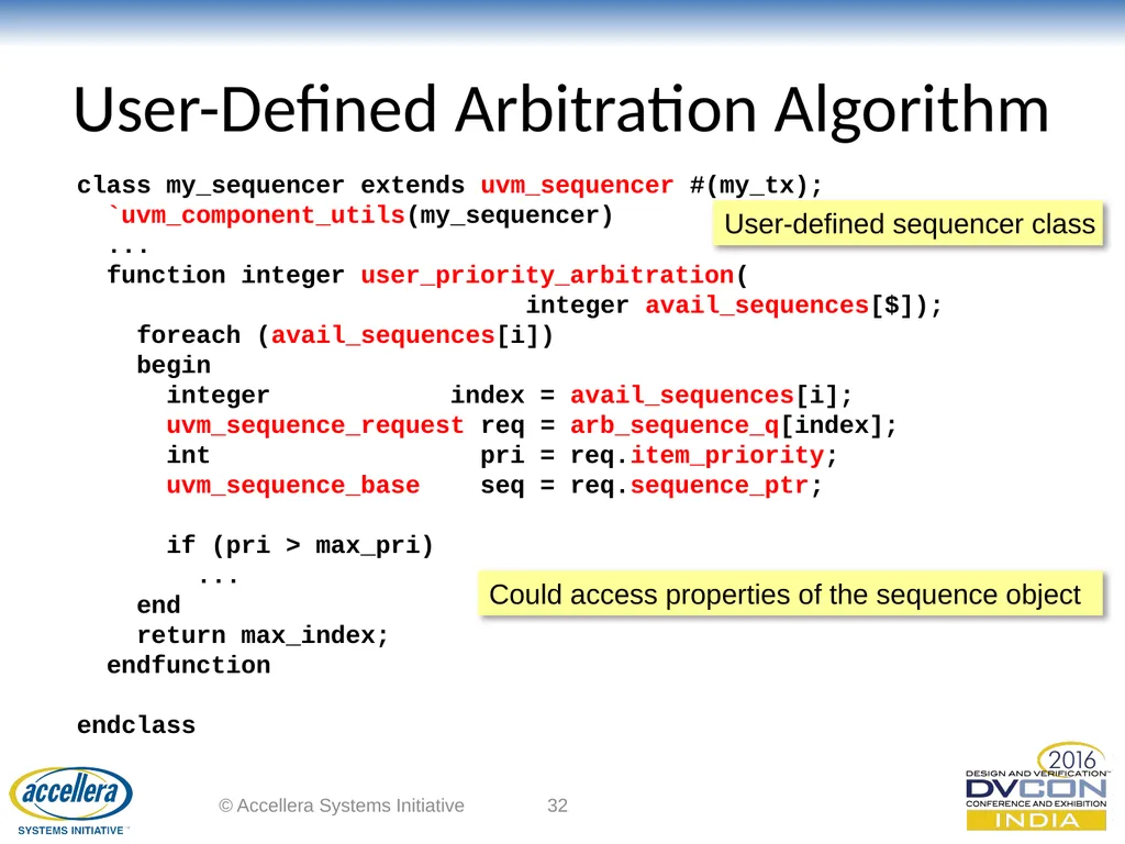 Advanced UVM Coding Techniques Dr David Long, - slide 32 of 47