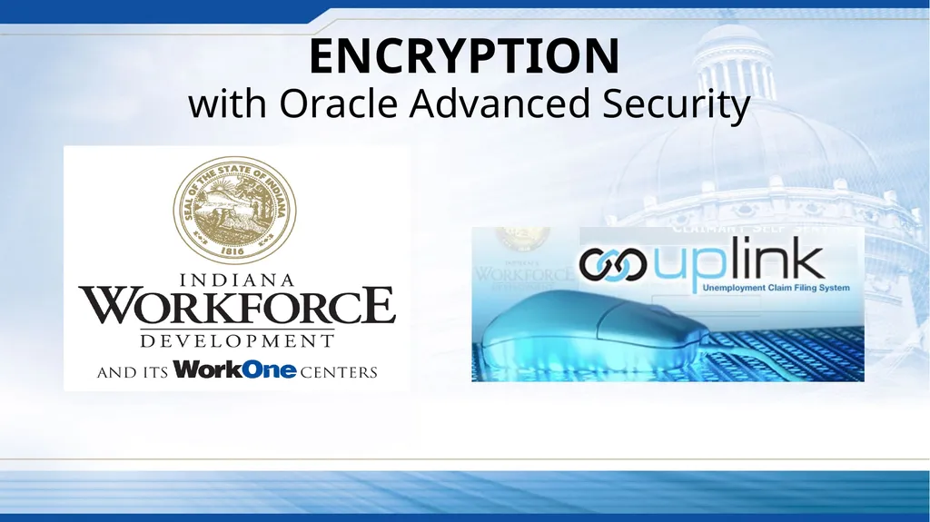 ENCRYPTION with Oracle Advanced Security Oracle - slide 1 of 14