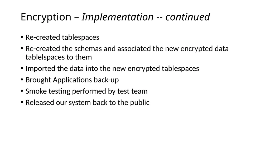 ENCRYPTION with Oracle Advanced Security Oracle - slide 12 of 14