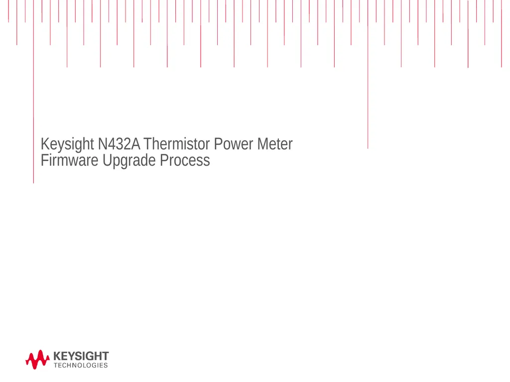 Keysight N432A Thermistor Power Meter Firmware - slide 1 of 6