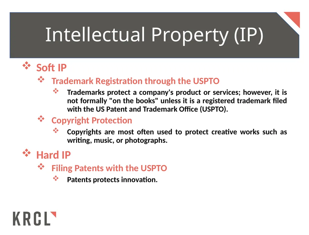 Initial Legal Considerations When Establishing a - slide 5 of 13