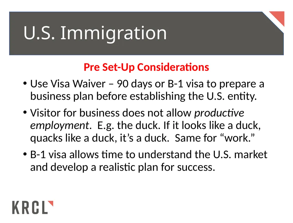 Initial Legal Considerations When Establishing a - slide 7 of 13