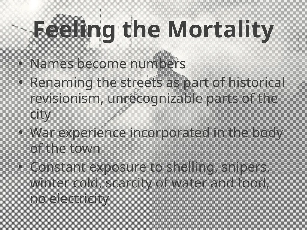 SIEGE OF SARAJEVO Everyday life during war "Man - slide 7 of 20