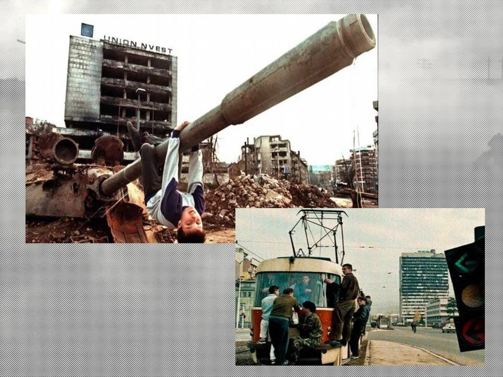 SIEGE OF SARAJEVO Everyday life during war "Man - slide 6 of 20