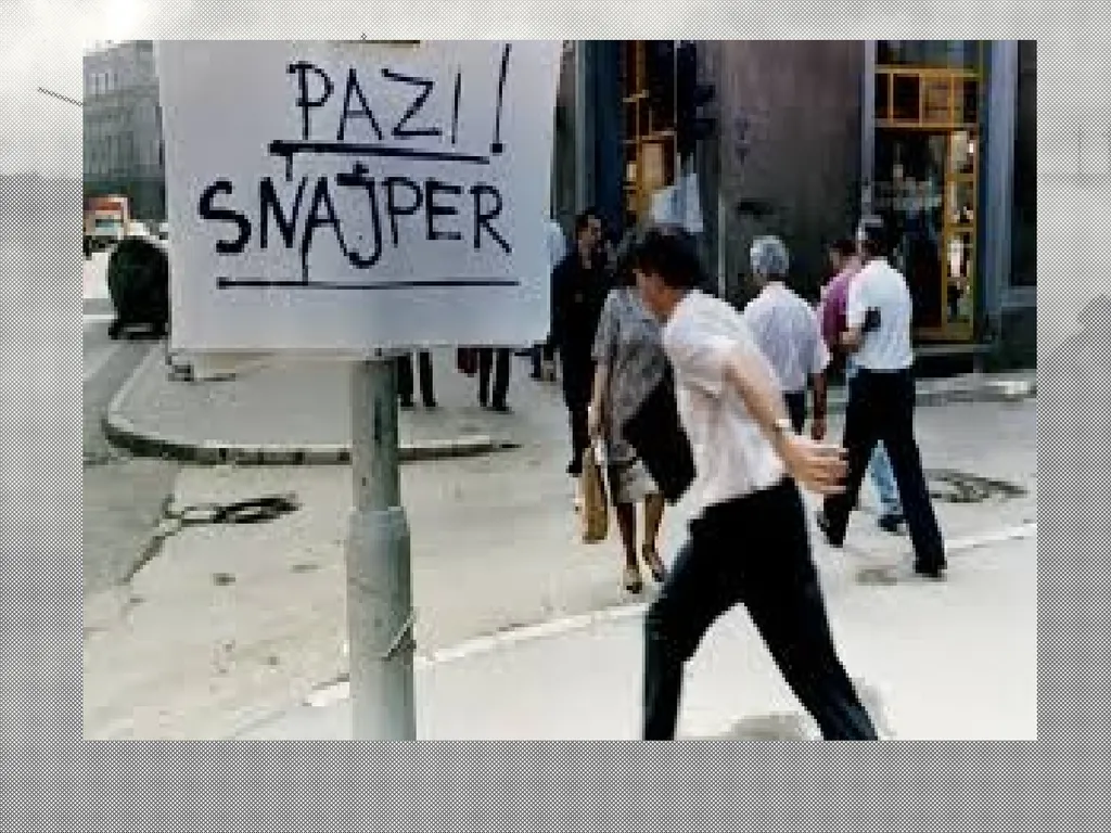 SIEGE OF SARAJEVO Everyday life during war "Man - slide 9 of 20