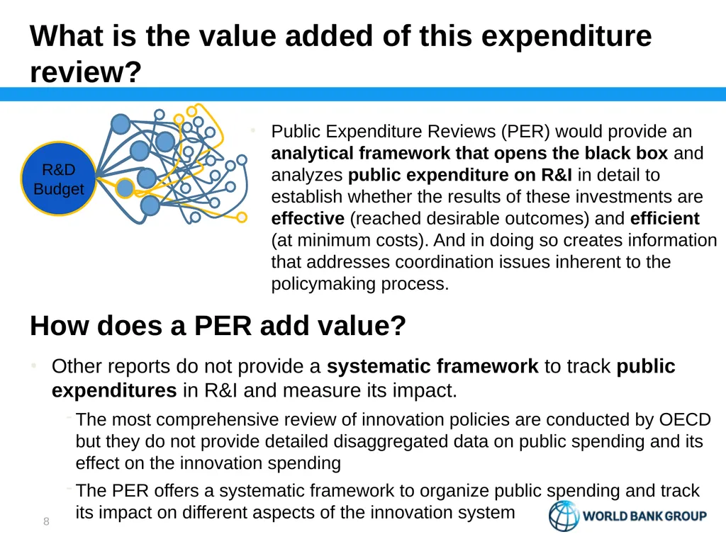 Public Expenditure Review Science, Technology, and - slide 8 of 23
