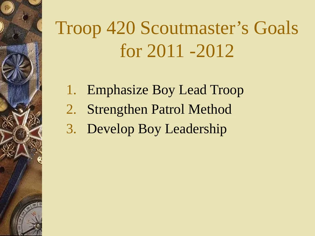 New Parent & Scout Orientation Troop 420 St. John - slide 14 of 39