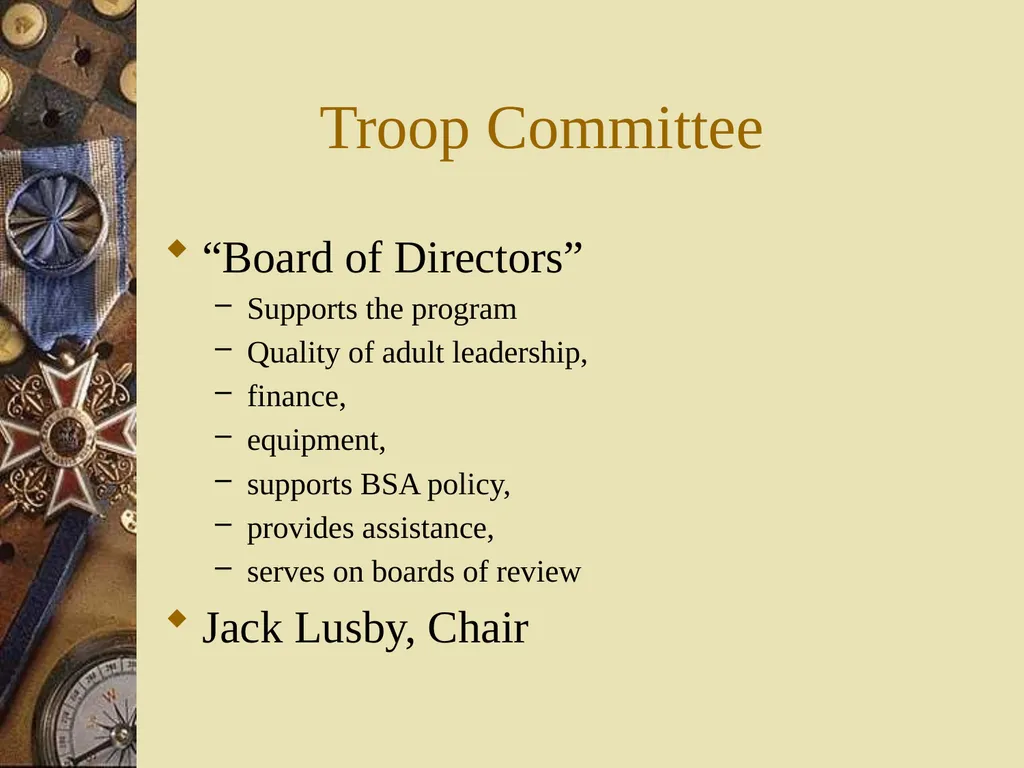 New Parent & Scout Orientation Troop 420 St. John - slide 34 of 39