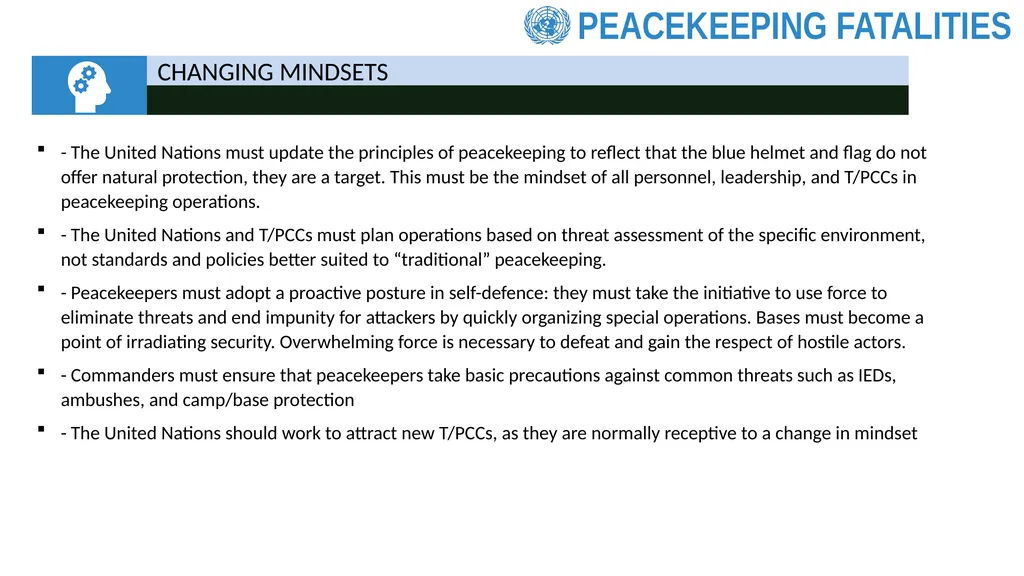 REVIEW OF PEACEKEEPING FATALITIES (SANTOS CRUZ - slide 9 of 12