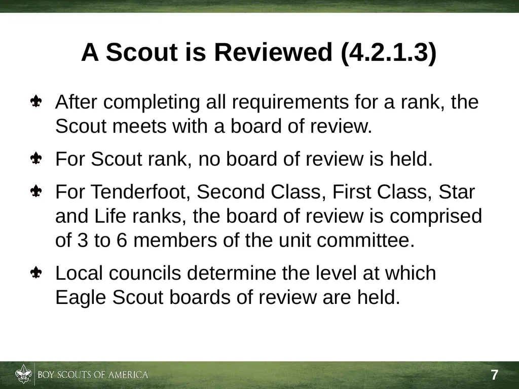Effective Troop Advancement Expiration Date This - slide 7 of 20