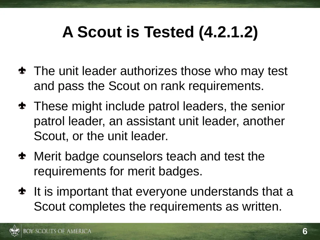 Effective Troop Advancement Expiration Date This - slide 6 of 20