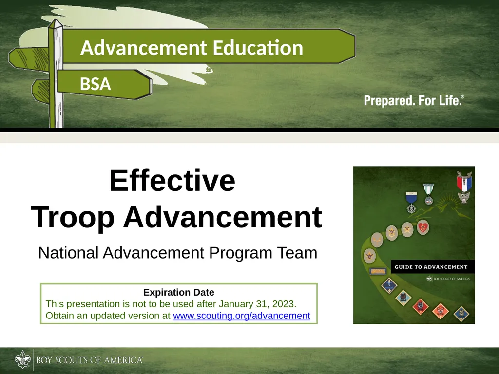 Effective Troop Advancement Expiration Date This - slide 1 of 20