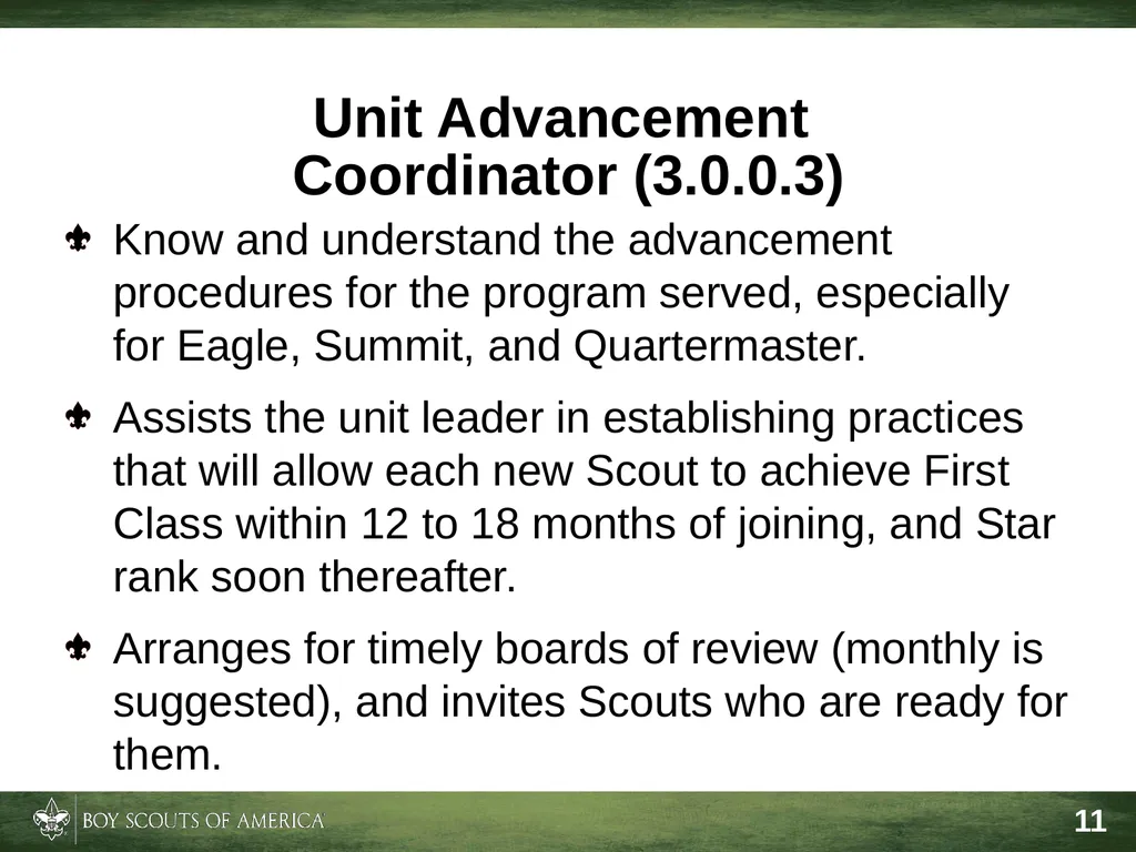 Effective Troop Advancement Expiration Date This - slide 11 of 20