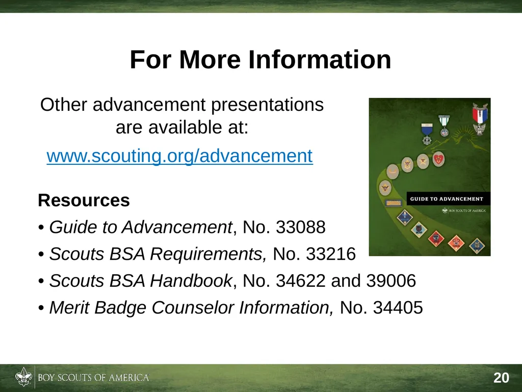 Effective Troop Advancement Expiration Date This - slide 20 of 20