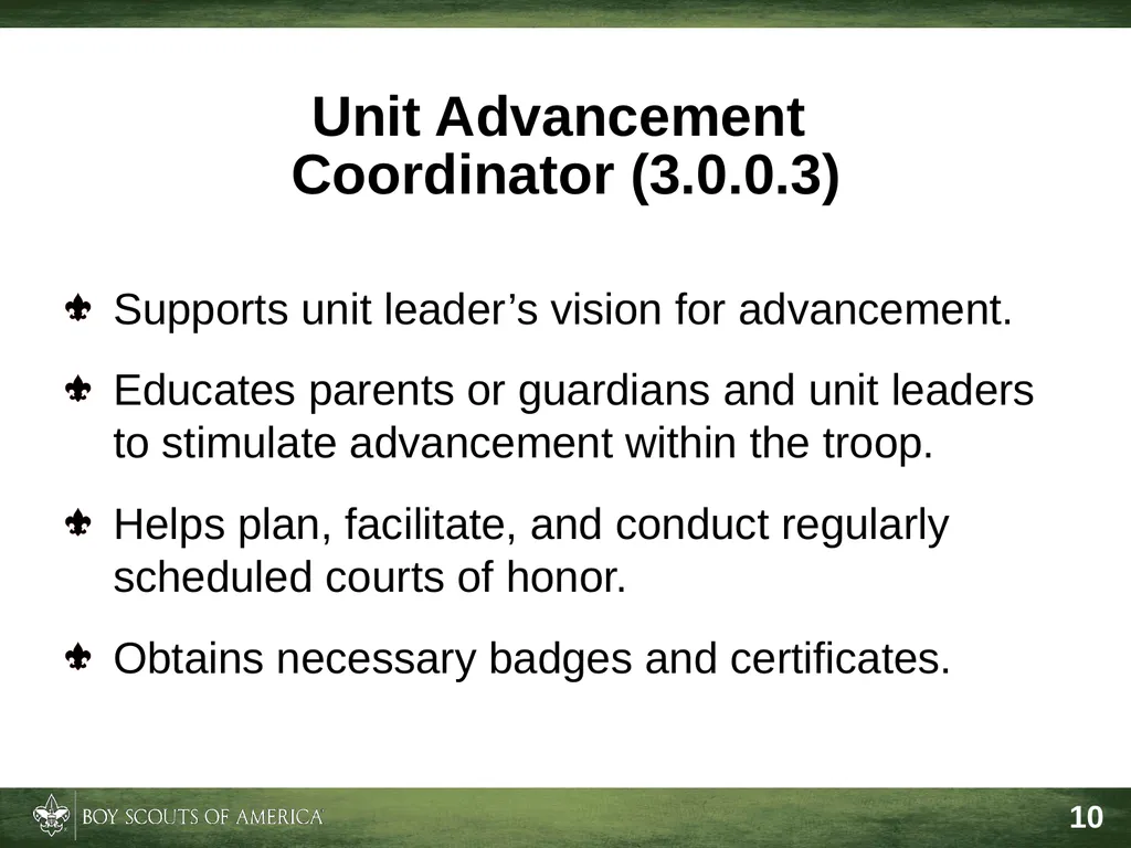 Effective Troop Advancement Expiration Date This - slide 10 of 20