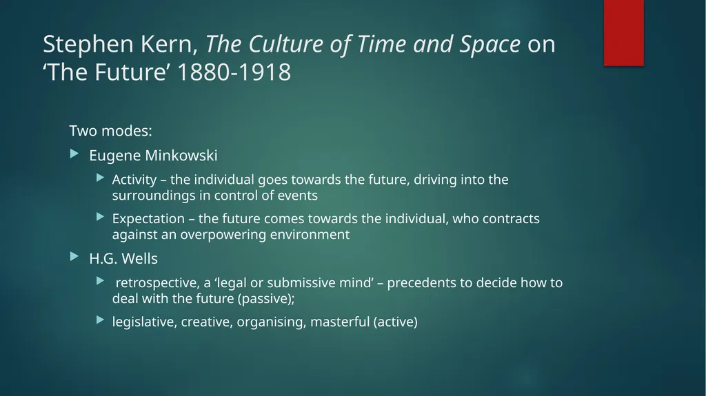 The Future Literature, Theory and Time: Week 8 - slide 3 of 13