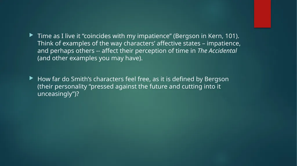 The Future Literature, Theory and Time: Week 8 - slide 8 of 13