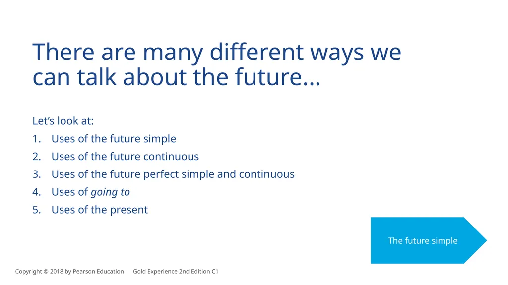 Unit 5 – ways of talking about the future There - slide 2 of 13