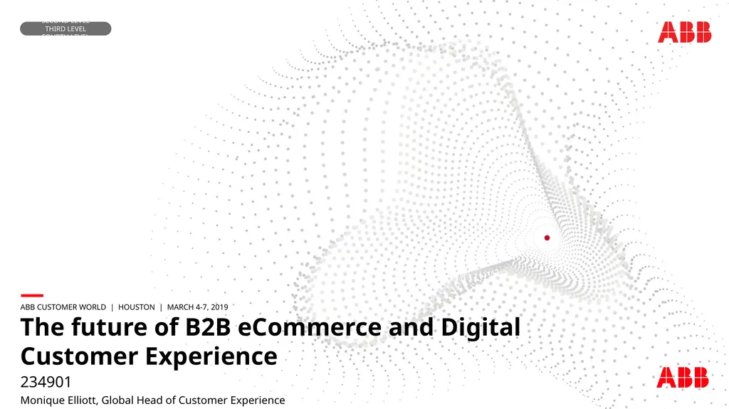 ABB CUSTOMER WORLD | Houston | March 4-7, 2019 The