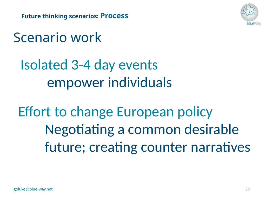 Future thinking scenarios – how will youth work - slide 19 of 20