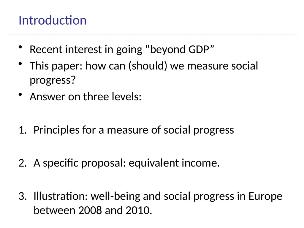 Beyond GDP Measuring social progress in Europe - slide 2 of 25