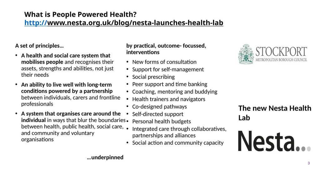 Alliance Commissioning- different models for - slide 3 of 21