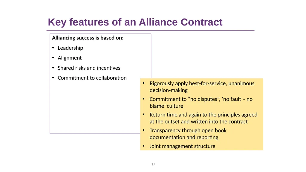Alliance Commissioning- different models for - slide 17 of 21