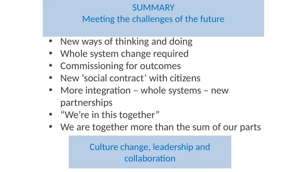 Alliance Commissioning- different models for - slide 21 of 21