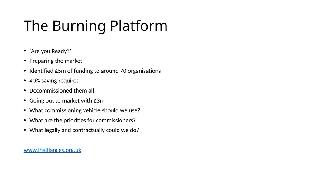 Alliance Commissioning- different models for - slide 13 of 21