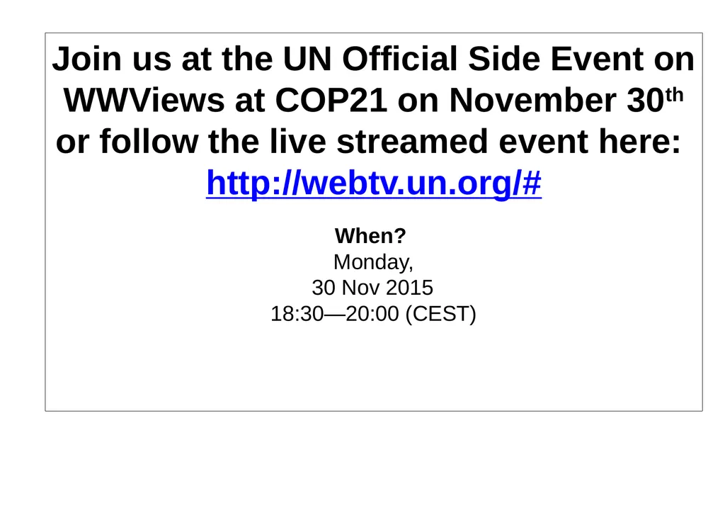 #WWViews #COP21 - slide 7 of 25