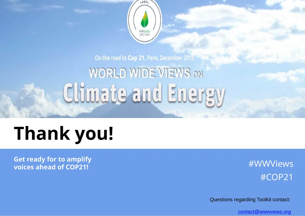#WWViews #COP21 - slide 25 of 25