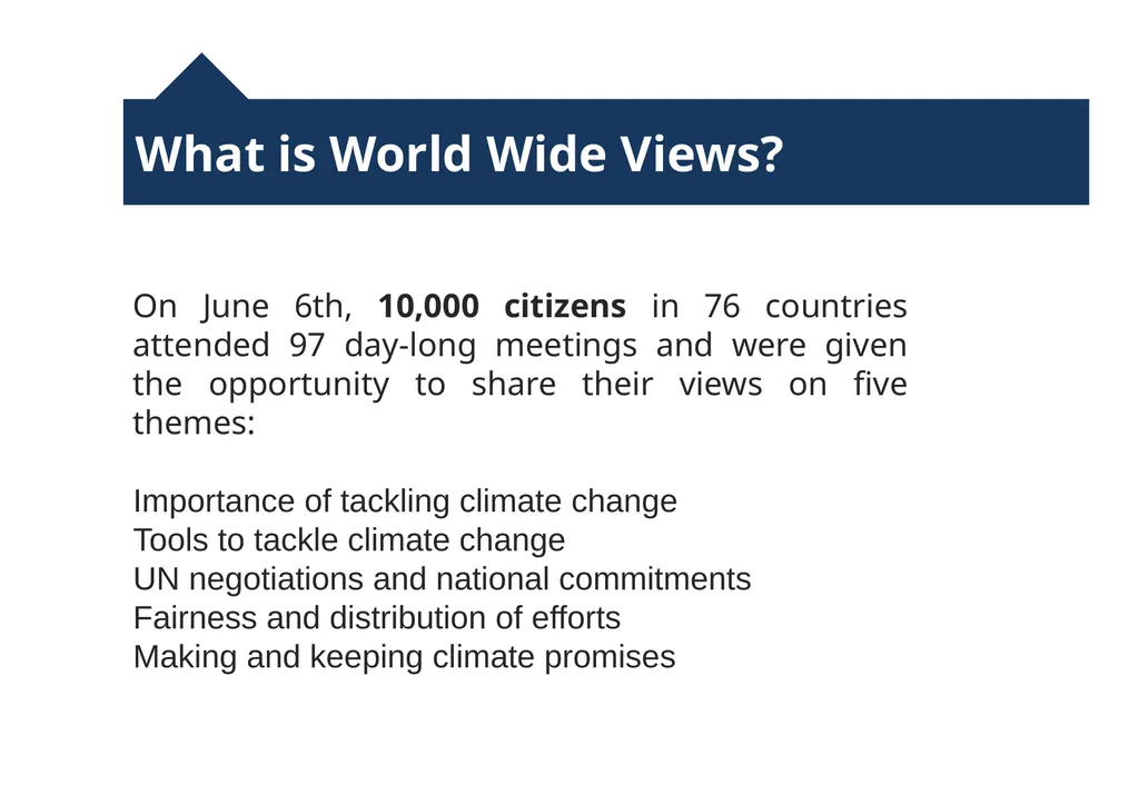 #WWViews #COP21 - slide 2 of 25