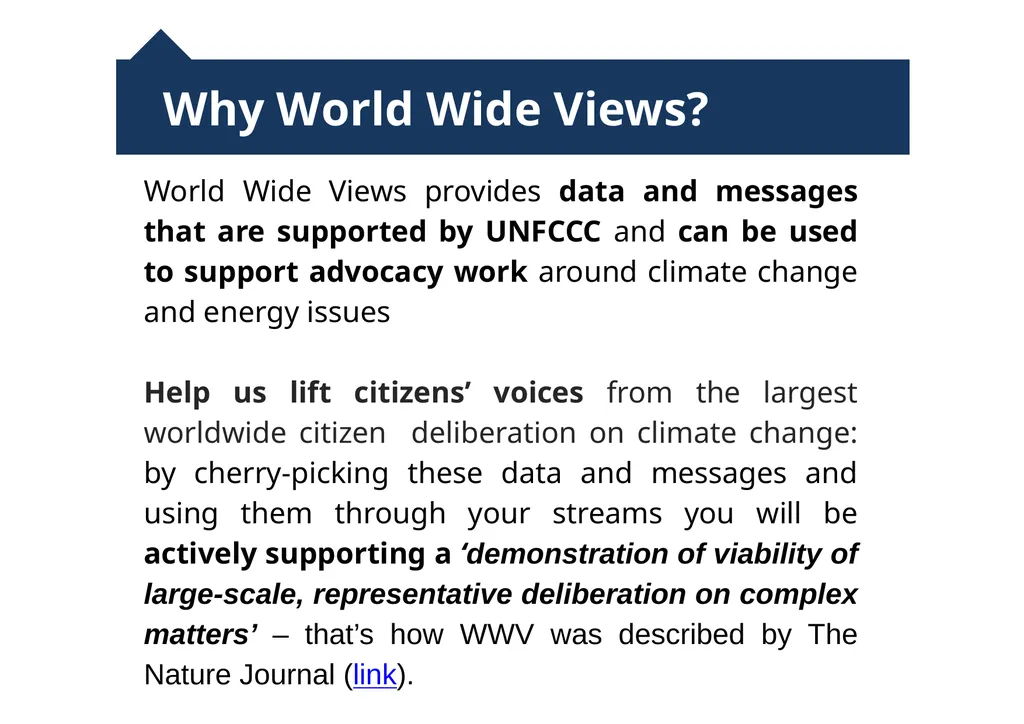 #WWViews #COP21 - slide 4 of 25