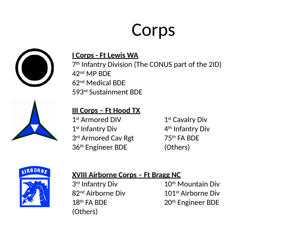 US Army Organization and Force Structure Steele - slide 16 of 19