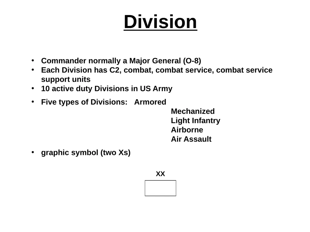 US Army Organization and Force Structure Steele - slide 12 of 19