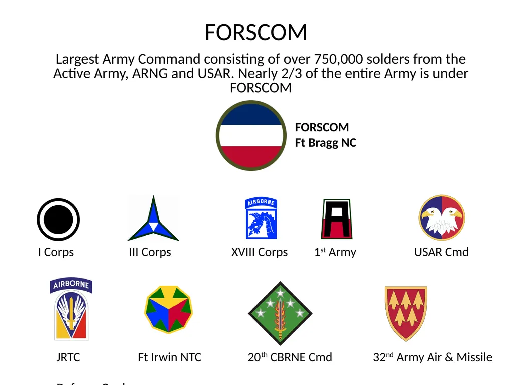 US Army Organization and Force Structure Steele - slide 19 of 19