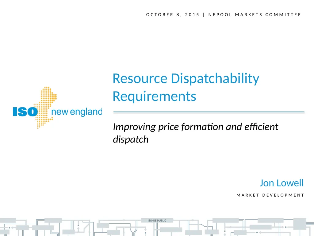 October 8, 2015 | nepool markets committee Jon - slide 1 of 12