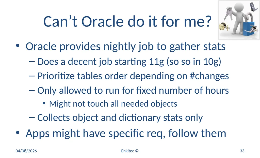 Oracle Statistics by Example Mauro Pagano Mauro - slide 33 of 36