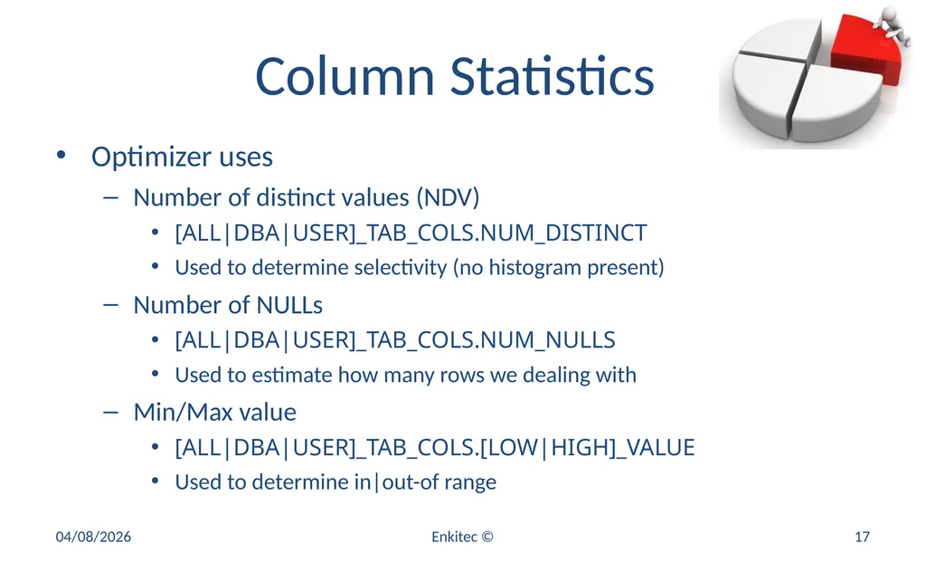 Oracle Statistics by Example Mauro Pagano Mauro - slide 17 of 36