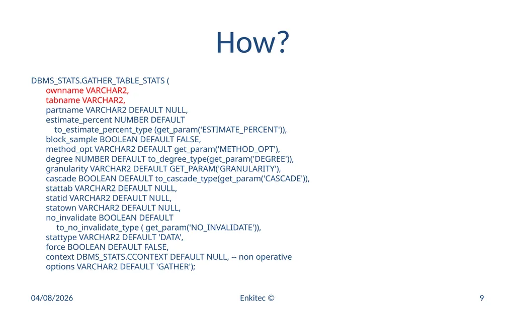 Oracle Statistics by Example Mauro Pagano Mauro - slide 9 of 36