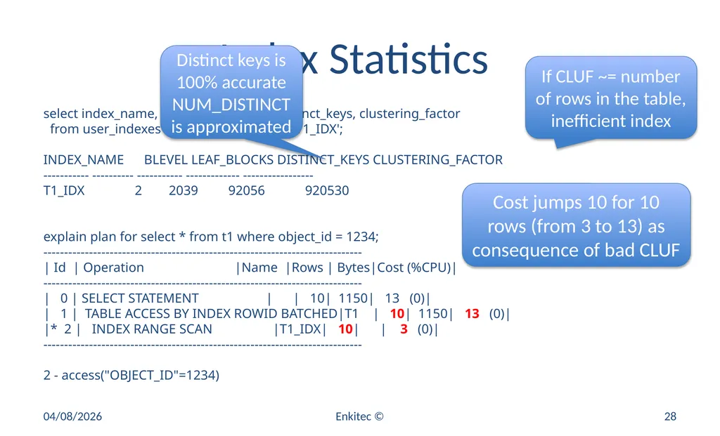Oracle Statistics by Example Mauro Pagano Mauro - slide 28 of 36