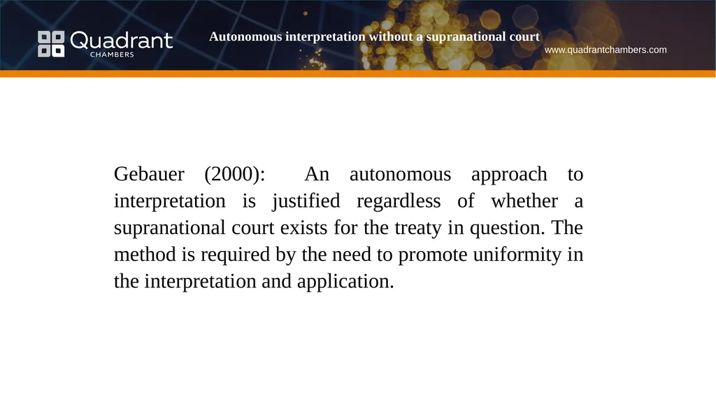 Autonomous interpretation method with regard to - slide 3 of 18