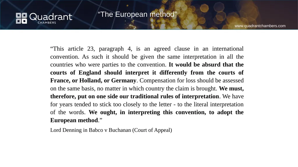 Autonomous interpretation method with regard to - slide 11 of 18