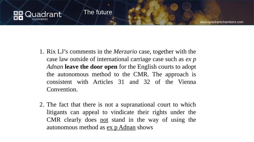 Autonomous interpretation method with regard to - slide 16 of 18