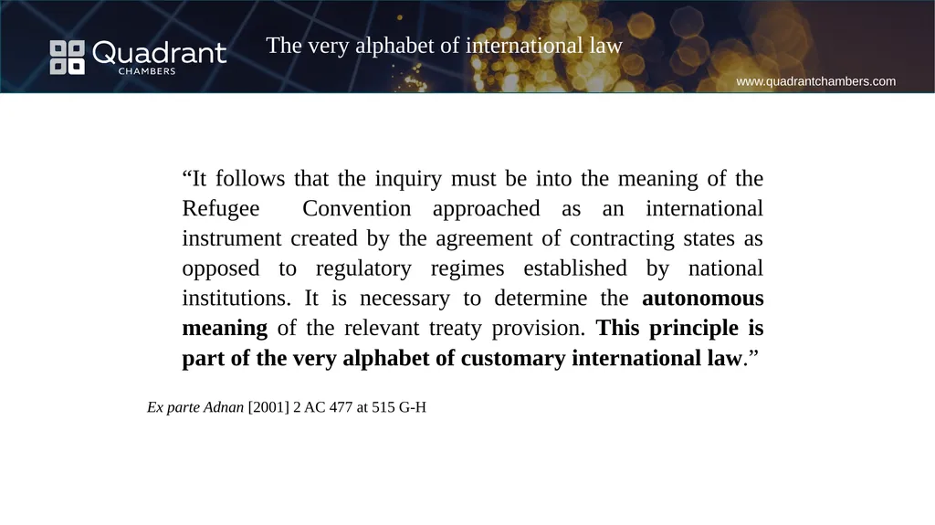 Autonomous interpretation method with regard to - slide 6 of 18