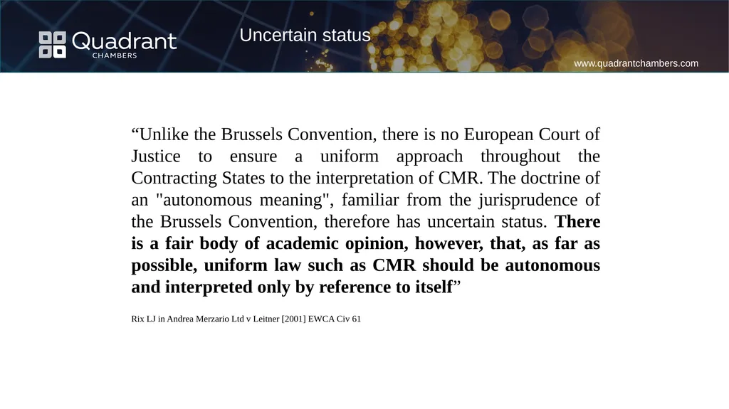 Autonomous interpretation method with regard to - slide 15 of 18