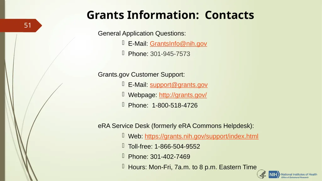 Understanding NRSA Fellowships (“F”) and Training - slide 51 of 54